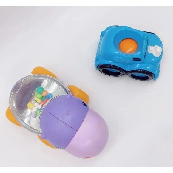 Fisher Price Poppity Pop Purple Hippo Roller Cars Baby Development Toy Poppers 2 - Picture 8 of 12